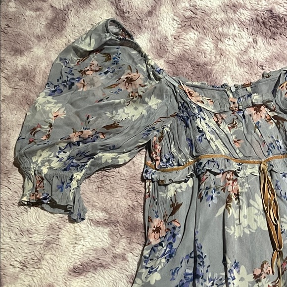 Free People Marney Mini Dress in Blue Combo - Picture 6 of 16